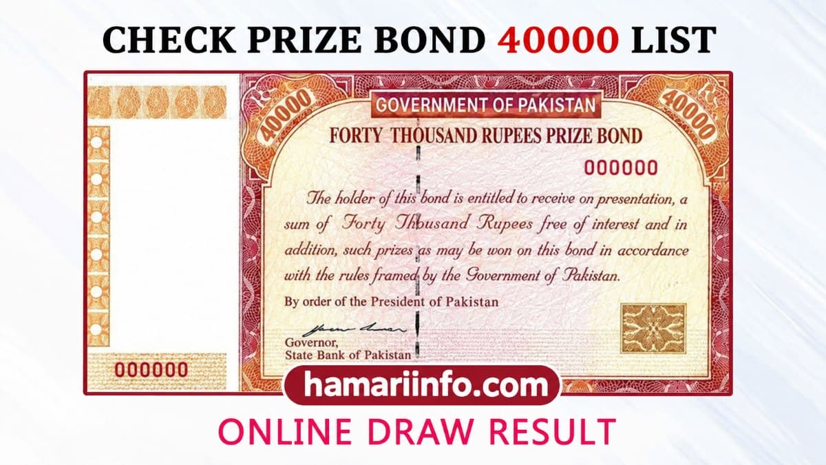 Prize bond 40000